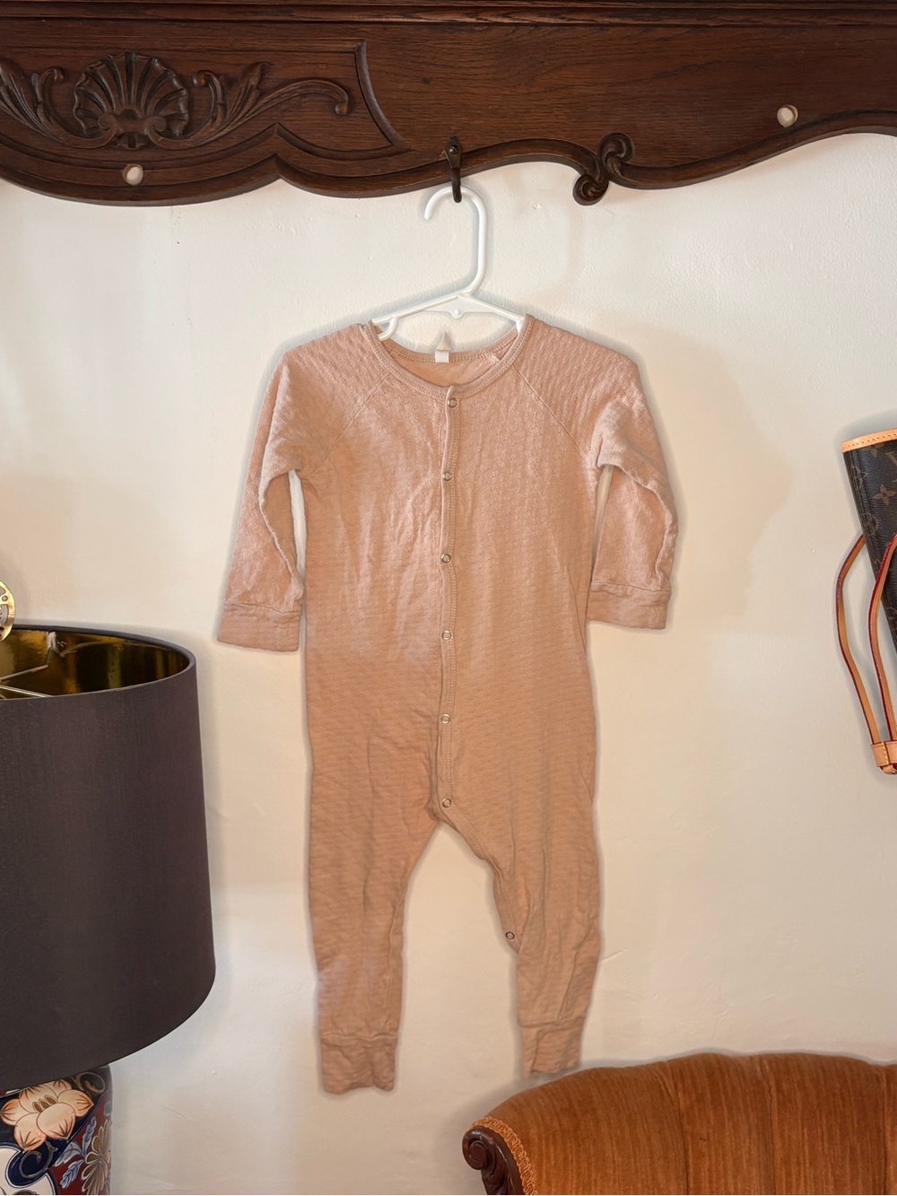 Quincy Mae Pointelle Pink One-Piece Snap Romper